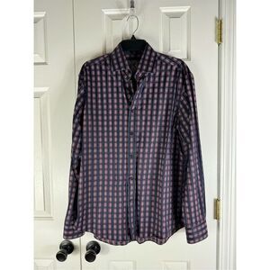 Bugatchi Mens Button Down Shaped Fit Shirt Size M